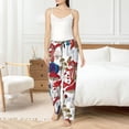 thumbnail image 5 of Uemuo Colorful Mushrooms (2) Pattern Women's Wide Leg Palazzo Lounge Pants with Pockets Light Weight Loose Comfy Casual Pajama Pants-Medium, 5 of 9