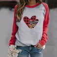 thumbnail image 5 of Prime Same Day Delivery Items Women Casual Raglan Long Sleeve Valentine Printing Shirt Pullover Tops Blouse, 5 of 5