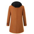 thumbnail image 3 of LIUJUNSHOP Men's Trench Coat for Winter Men's Classic Wool Blend Trench Coat Windproof Business Overcoat With Detachable Hood, 3 of 3