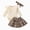 R001-Beige, variant on NOLDARES Baby Girl Fall Winter Outfit Romper Long Sleeve Bodysuit Skirt Sets 3Pcs Clothes(Wine,0-3 M)