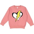 thumbnail image 2 of Inktastic Lightning Bolt Heart Toddler Sweatshirt, 2 of 4