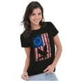 thumbnail image 5 of Bald Eagle American Colonies USA Flag Womens Slim Fit Graphic Tee Brisco Brands M, 5 of 6