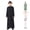 Black, variant on Teen Boys' Arabic Thobe Muslim Long-Sleeve Embroidered Kaftan Robe Set