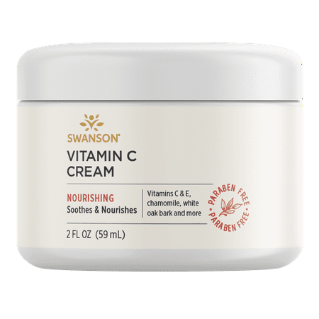 Swanson Vitamin C Cream - 2 fl Ounce (59 ml) - Nourishing Cream for Skin Health and Radiance