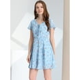 thumbnail image 2 of INSPIRE CHIC Robe en Chiffon à Lacets Florale pour Femmes, 2 of 5