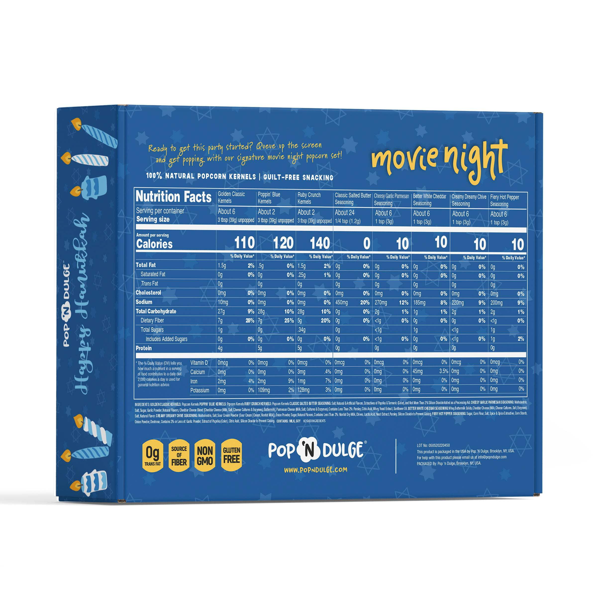 Hanukkah Movie Night Gourmet Popcorn Gift Set