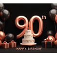 thumbnail image 4 of 90th Birthday Themed Decorative Backdrop Banner for Party Celebrations Photography Props Birthday Decoration Supplies Party Background Decor Happy Birthday Party, 4 of 4