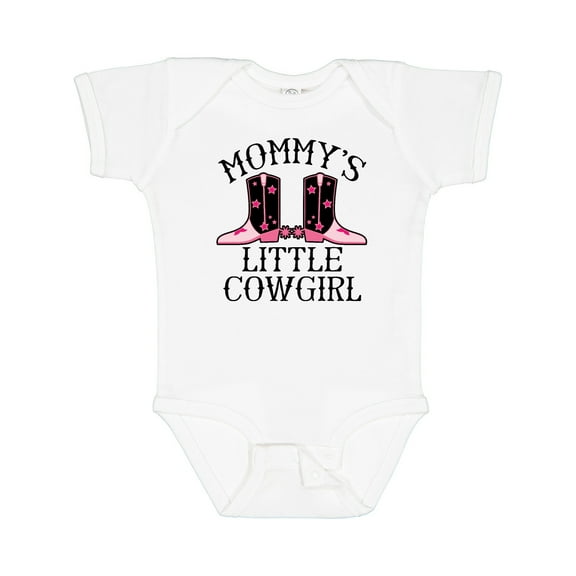 Inktastic Mommy Little Cowgirl Baby Clothes Girls Baby Bodysuit