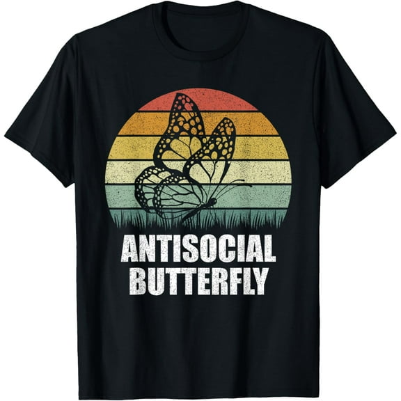 Retro Antisocial Butterfly Shirt Funny Gifts For Introverts T-Shirt