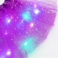 thumbnail image 2 of Falda para niños Falda con luz led Falda con lentejuelas y estrellas Falda con frunces Falda de malla luminosa, 2 of 5