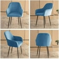 thumbnail image 3 of EcoNesxp Chaise de Bureau Extensible à Dossier Mi-Haut Fauteuil Pivotant pour Bureau Ensemble de Chaises de Salle à Manger Chaise de Salon avec Accoudoirs Ensemble de 2 Pcs, 3 of 5