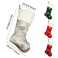 thumbnail image 3 of BNNG Christmas Stockings - 19 Inch Red Green Sliver Faux Fur Xmas Stockings with Silver Sequin Snowflakes Super Soft Thick Plush Xmas Stockings for Christmas Decoration Holiday Decor, 3 of 5