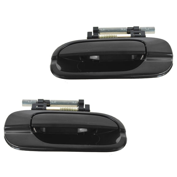 TRQ Door Handle Smooth Black Rear Outer Outside Set for 00-06 Nissan Sentra DHA36779