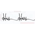 thumbnail image 6 of Master Bathroom Décor His Hers Cursive Art Bedroom Wall Decals Stickers Black, 6 of 6