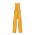 thumbnail image 6 of ABATAB Womens Jumpsuits Casual One Piece Summer Outfits Square Neck Sleeveless Wide Leg Long Pants Rompers with Pockets, 6 of 7