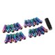 thumbnail image 1 of 20 Piezas de Tuercas para Pernos Prolongados con Herramienta de Ruedas Abiertas Multicolor kusrkot Tuercas de la rueda de carrera, 1 of 8
