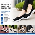 thumbnail image 3 of YOURDIARY Women's Slip On Walking Shoes Breathable Knit Low Vamp Comfortable Non Slip Casual Sneakers, 3 of 8