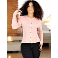 thumbnail image 2 of Suéter para Mujer de Manga Larga con Botones a Juego Unitalla Sweater Dama de Punto Abrigo Sueteres Chamarras Sueter Casual Formal Elegante Jersey Ligero, 2 of 5