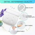 thumbnail image 3 of Almohada de baño Cojín de baño con 6 ventosas antideslizantes para jacuzzi, hidromasaje (blanco), 3 of 5