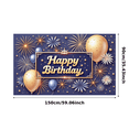 thumbnail image 5 of Decorative Design Happy Birthday Banner Colorful Balloons Celebration Backdrop for Birthday Party Event Decoration Photo Shoot, 5 of 7