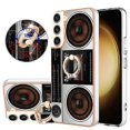 thumbnail image 1 of Funda para Samsung Galaxy S23+ 5g con galvanoplastia de doble cara IMD y soporte para anillo (sonrisa), 1 of 5