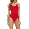 thumbnail image 2 of Viluyesy Womens Thong Shapewear, Tight Fit Seamless Tummy Control Yogo Trainer Bodysuit Red 3XL, 2 of 6