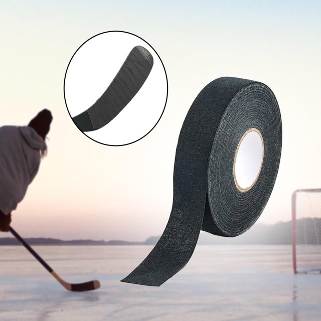 Cinta de tela para Hockey sobre hielo, cinta para calcetines de Hockey, cinta de Hockey, cintas para caña de Hockey para ejercicio Negro