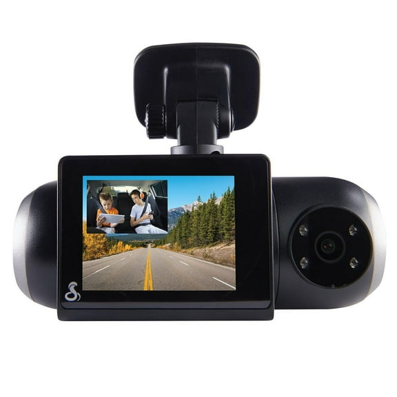 Cobra SC 201 Dual-View Smart Dash Cam with Built-In Cabin View - Black