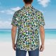 thumbnail image 4 of Fotbe Green Leopard Camisa Hawaiana para Hombre Unisex – Camisa Casual de Verano con Botones de Manga Corta de Algodón y Lino,X-Large, 4 of 7
