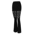 thumbnail image 5 of Prolriy Pants for Women Gothic Cargo Pants for Women Wide Straight Leg Punk Baggy Pants Goth Aesthetic Trousers Women's Pants Black L, 5 of 9
