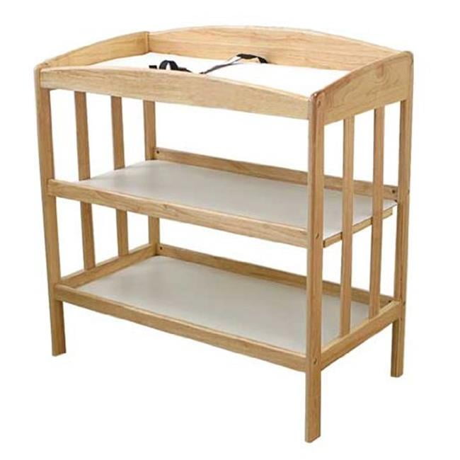 Wood Changing Table with Two Storage Shelves