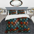 thumbnail image 2 of Designart "Cosmic Essence Within The Mosaic Church" Brown Geometric Bedding Covert Set - Modern & Contemporary Bed Set With 1 Sham, 2 of 5