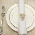 thumbnail image 6 of Grapes Napkin Rings Set of 18, with Glittering Imitation Diamond and Inlay Alloy Napkin Ring Holder, 6 of 7