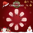 thumbnail image 5 of Yoyauz 24 PCS Christmas Fake Nails Shining Red Snowflake Design Short Fake Nails, Christmas Holiday Red Nails Used for DIY Nail Decoration in Winter, 5 of 9