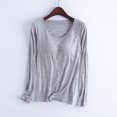 thumbnail image 2 of Long Sleeve Shirts for Women Tank Tops with Built in Bras Casual Crew Neck Solid Shirts Loose Fit Pajamas Fall Outfits for Women 2026, 2 of 6