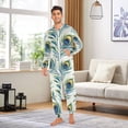 thumbnail image 6 of FORMRS Onesies Pajama for Adults Unisex Hoodie Winter Jumpsuit One Piece Sleepwear, Sizes S-2XL, Peacock Feather, 6 of 7