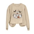 thumbnail image 6 of Aboser Lovely Halloween Sweatshirts for Women Graphic Shirt Classic Crewneck Tunics Warm Cozy Long Sleeve Pullover Sweatshirt Y2k Clothes, 6 of 7