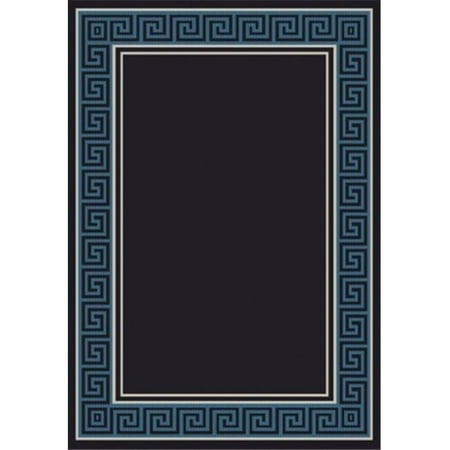 - Dynamic Rugs PZ6907206G38 Piazza 5.3 x 7.7 0720-6G38 Rug - Black-Blue