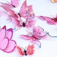 thumbnail image 4 of Butterfly Wall Decor,Plastic Butterflies Foldable Removable Water-Proof Reusable Mural Wall Stickers,3D Butterflies Stickers With Magnets For Party Decorations,Butterfly Decorations,Pink, 4 of 9
