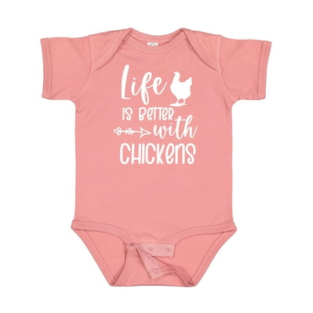 

Inktastic Life is Better with Chickens Boys or Girls Baby Bodysuit