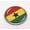Metal Bezel, variant on Flag of Ghana | 3D Domed CAR Emblem Badge Sticker Flexible Round