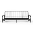 Mainstays Metal Arm Futon, Black Metal Frame with Black Mattress