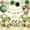 retro green, variant on YANSION Birthday Decorations for Girls Women, Beige Birthday Party Decorations with Birthday Balloons, Happy Birthday Decorations Banner, Peper Pom Poms for Baby Boy Men Birthday Decorations