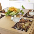 thumbnail image 4 of Ambesonne Brown Place Mats Set of 4, Watch on Old Map Nautical, Standard Size, Orange Brown Yellow, 4 of 6