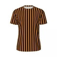 thumbnail image 4 of T Shirt For Men Orange And Black Striped T-Shirt Men Halloween Basic Sportswear Breathable Summer Hi, 4 of 7