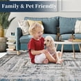 thumbnail image 3 of FairOnly 9'x12' Modern Abstract Area Rugs Ultra-Thin Rugs with Low Pile for Home Office Blue Rug for Family Room, 3 of 7