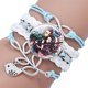 thumbnail image 3 of Pulsera de Demon Slayer para mujer, pulsera con dijes, Kimetsu No Yaiba, Kamado, Tanjirou, Cosplay, joyería de Anime de cuero de dibujos animados, 3 of 5