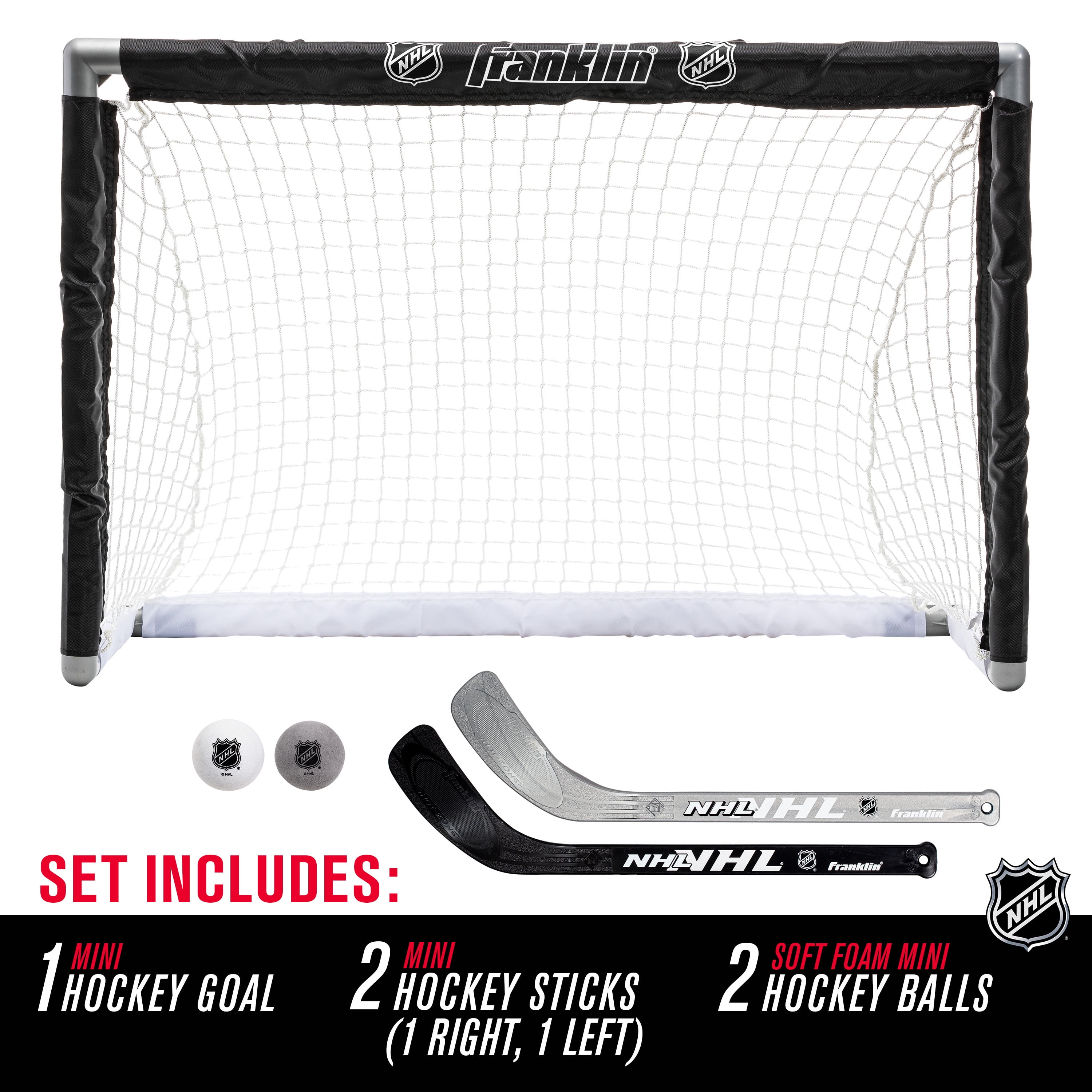 Franklin Sports Knee Hockey Set Includes 1 Mini Hockey Goal 2