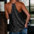 thumbnail image 4 of Sequin V Neck Tank Top for Women Elegant Sparkling Evening Attire and Party Wear, 4 of 7