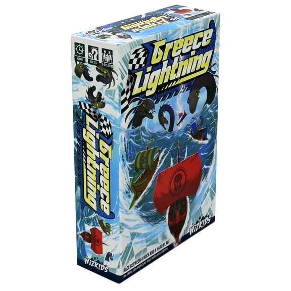 Greece Lightning - Regatta Race Board Game, WizKids, Ages 12 , 2-4 Players, 45 Min